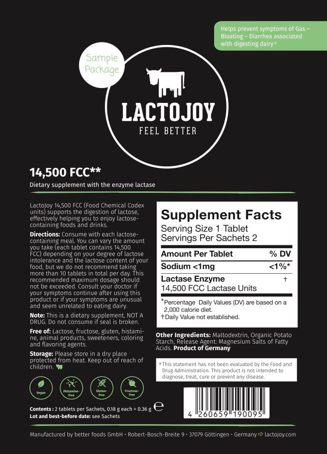 LactoJoy Sample Pack - 14.500 FCC - 5x2 pcs