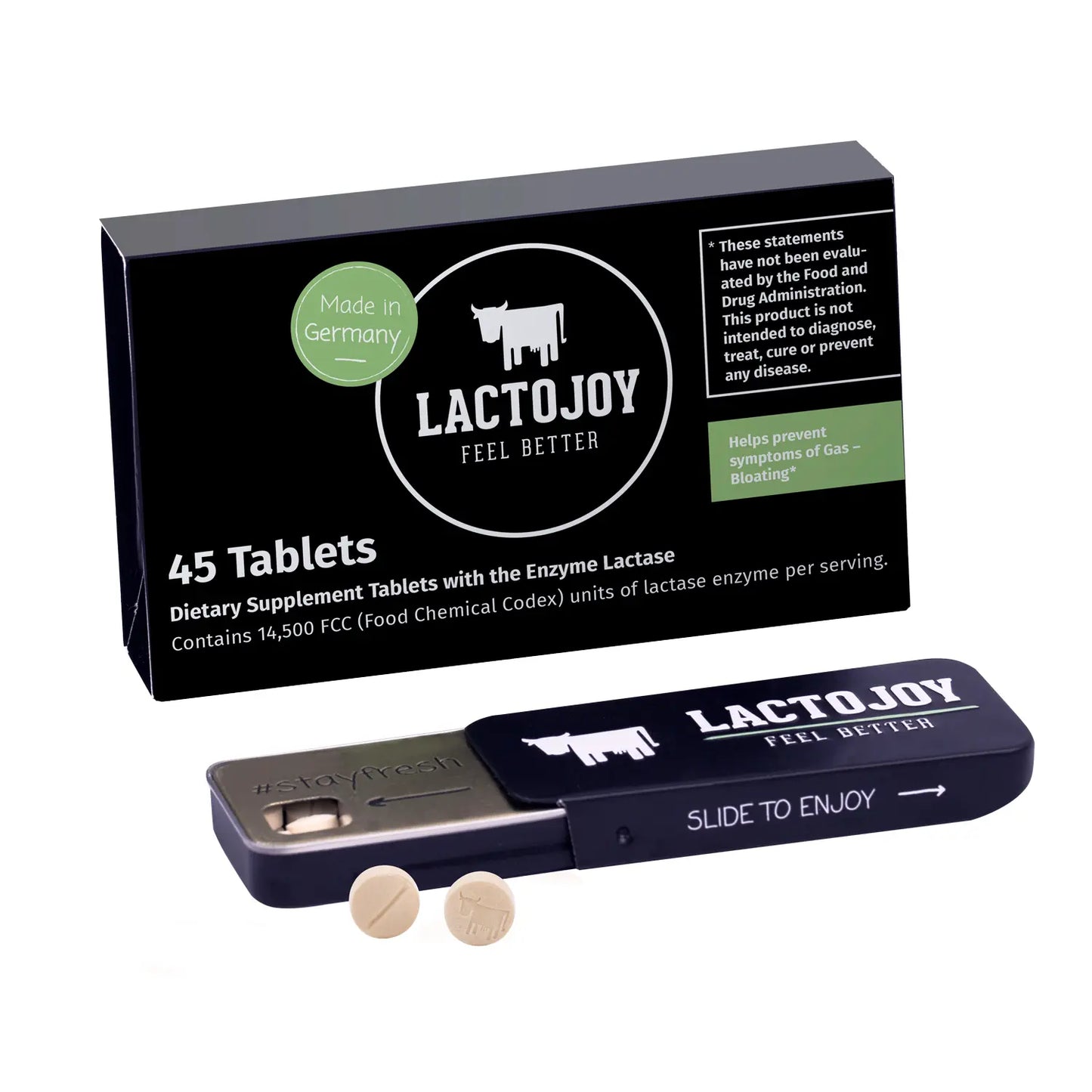 LactoJoy Lactase Pills - 14.500 FCC - 45 pcs