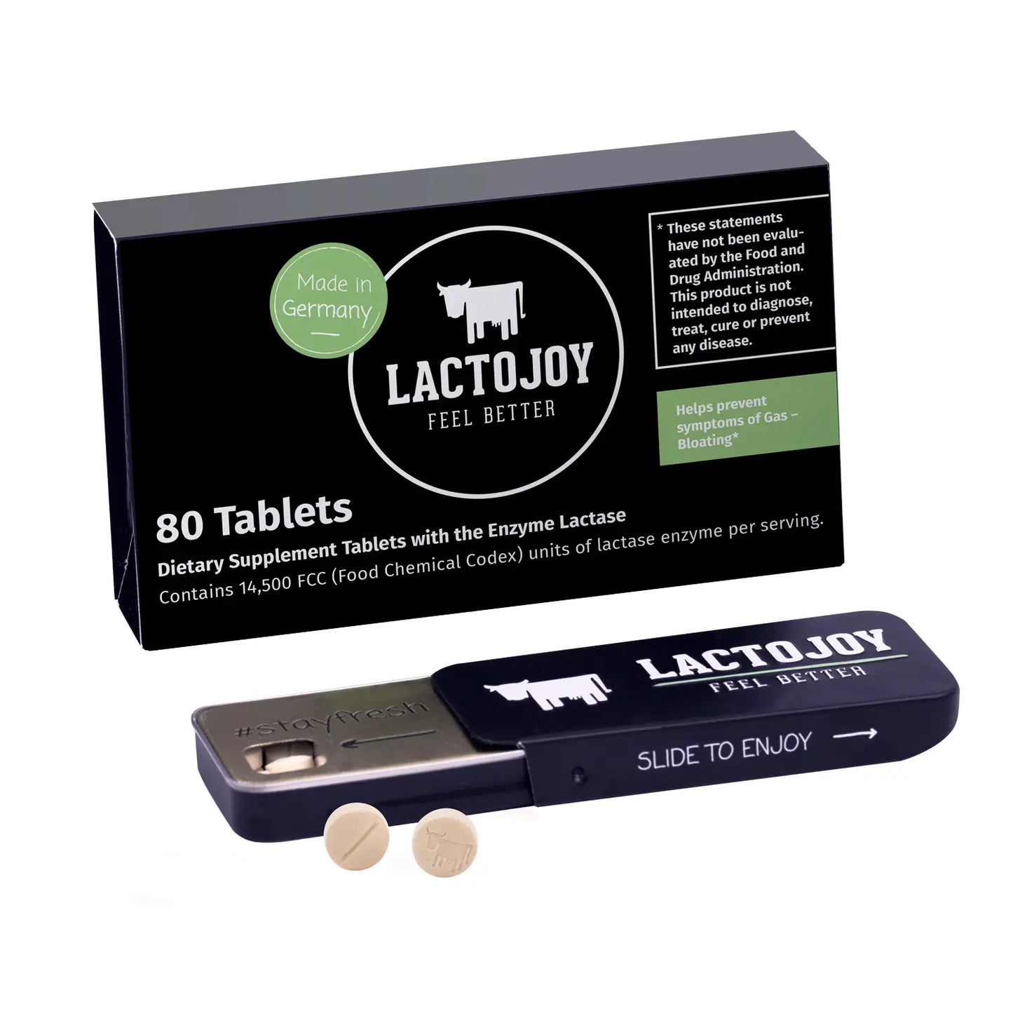LactoJoy Lactase Pills - 14.500 FCC - 80 pcs